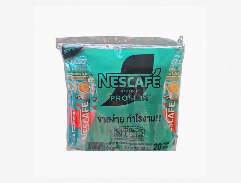Nescafe Proslim Diet Coffee 3 in 1 – Thai Slimming Coffee with High Fiber, Low Fat, Weight Loss Support, 20 Count