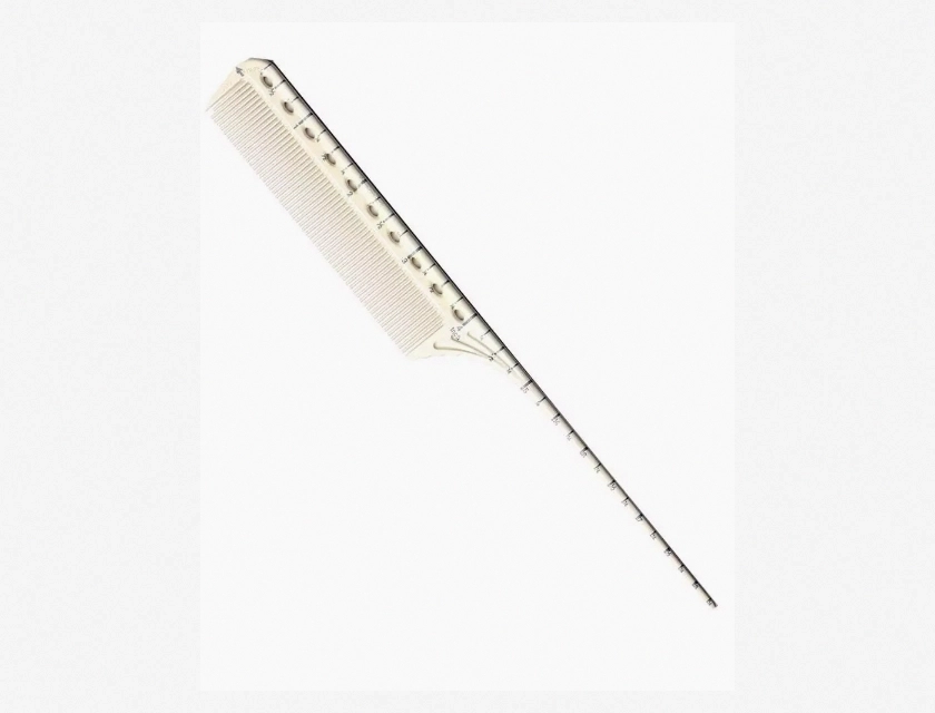 YS Park Fine Cutting Comb, White – Precision Hair Cutting Comb for Salon and Barber Use