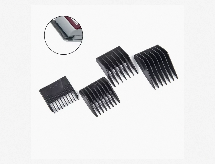 Moser 1400 Series Barber Hair Clipper Limit Comb Replacement Guide Combs, 4 Piece Set
