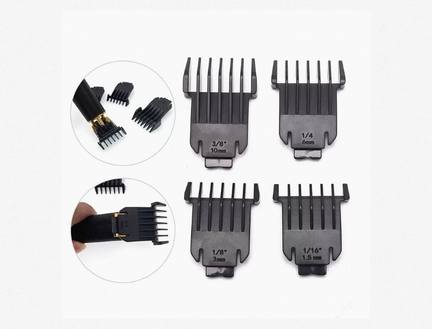 Universal Hair Trimmer Limit Combs 4-Piece Set T9 Replacement Attachment for Precision Cutting