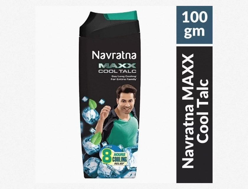 Navratna Maxx Cool Talc 100g Ice Cooling Effect Instant Sweat Control