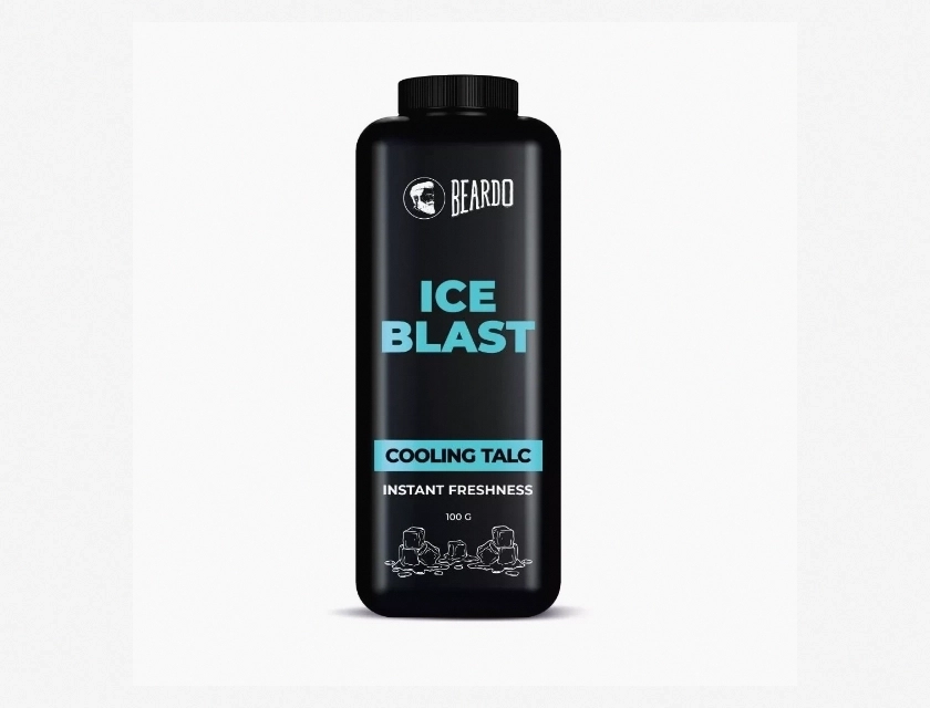 Beardo Ice Blast Cooling Talc for Men, Menthol Talcum Powder, 200g