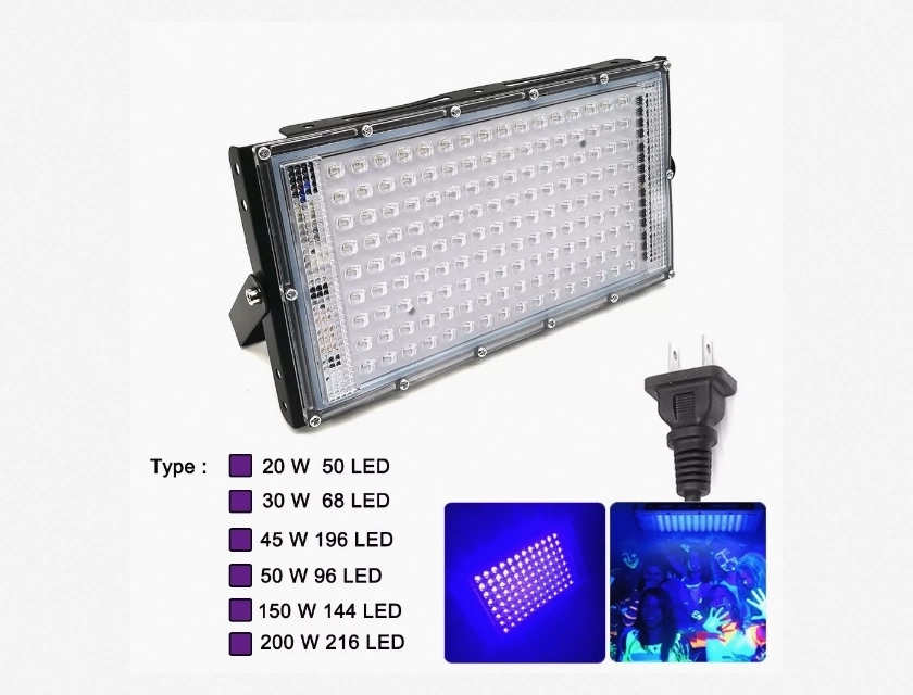 395nm UV Curing Light 20W-200W 216-LED Printing Light Solarium Lamp US Plug