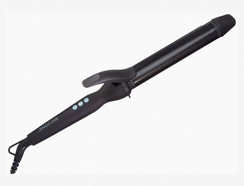 Bio Ionic Long Barrel Styler Ceramic Curling Iron, 1.5 Inch, Black