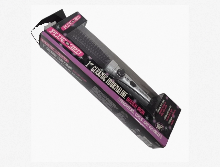 1 Inch Plug-In Tourmaline Ceramic Bubble Curling Iron for Defined Curls