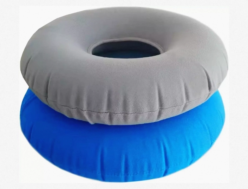 2-Pack Inflatable Donut Pillow with Pump, Hemorrhoid Cushion for Postpartum and Tailbone Pain Relief