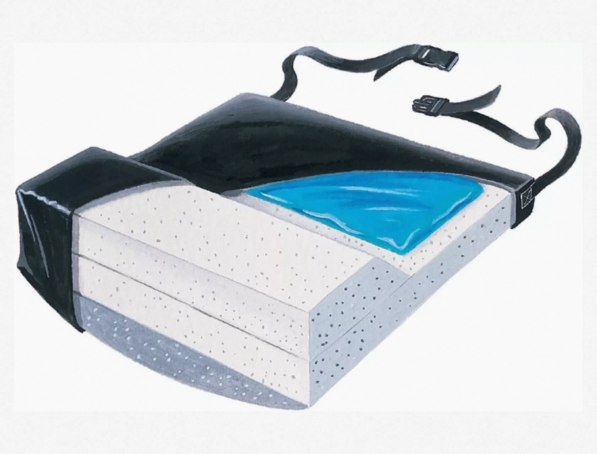 Anti-Thrust 18 Inch Gel Pod Cushion with Firm Base and LSII Cover for Pressure Relief and Comfort