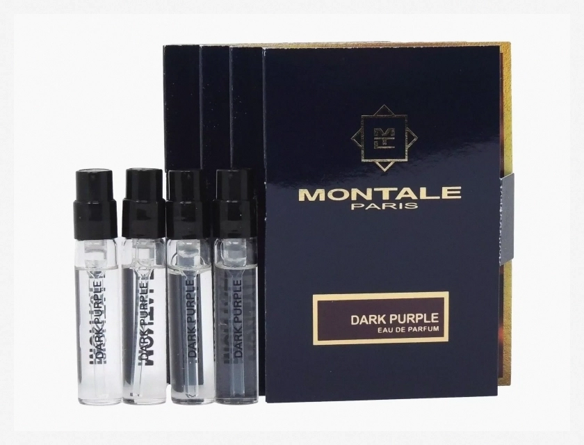 Montale Paris Dark Purple Eau de Parfum Spray Sample Set, 2 ml (0.06 Fl Oz) Each, 4 Count