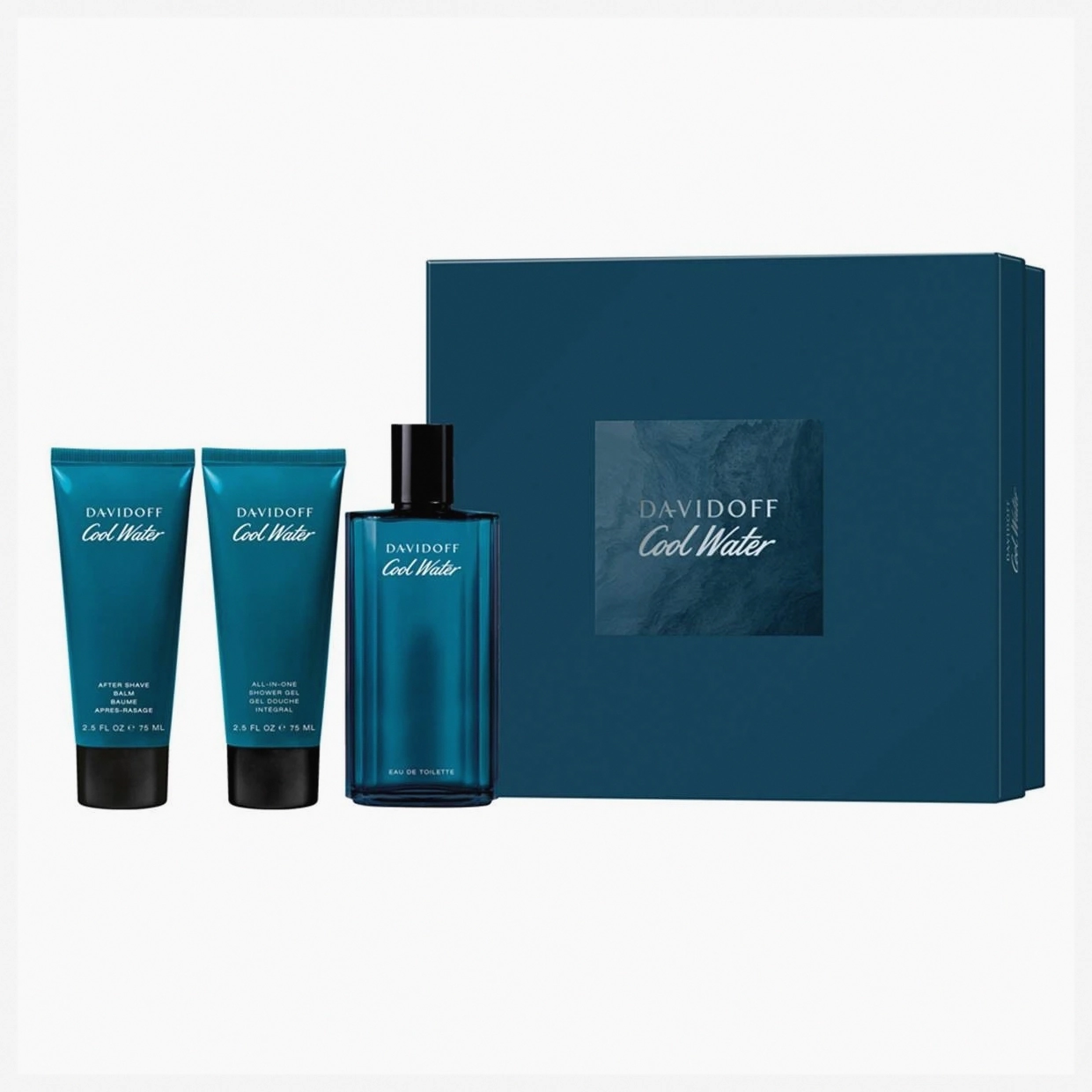 Davidoff Cool Water Man EDT 125ml + After Shave Balm 75ml + Shower Gel 75ml