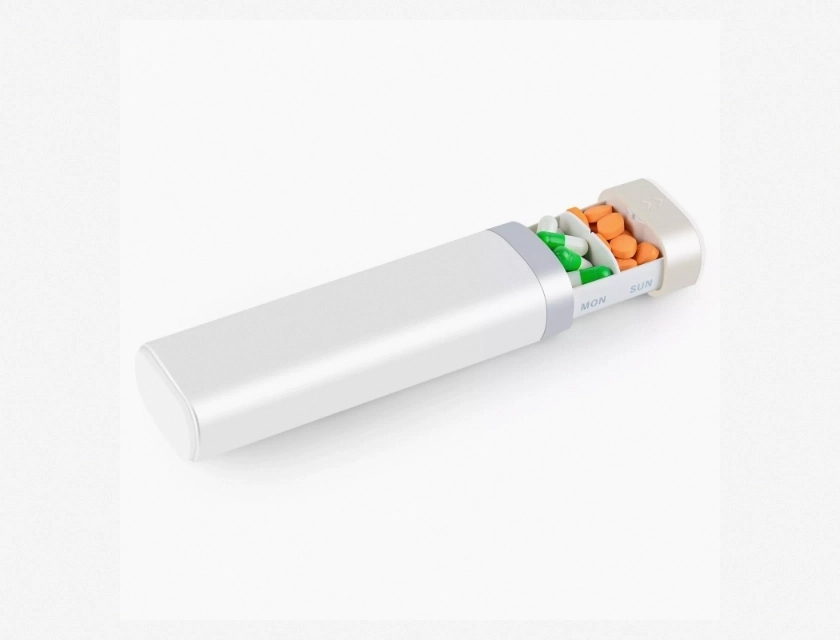 7-Day Once a Day Pill Case, White