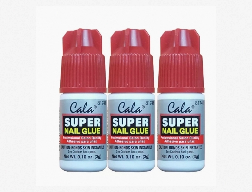 Professional Acrylic Nail Glue Set for Gel and Press-On Nails, 3-Pack (3g Each)