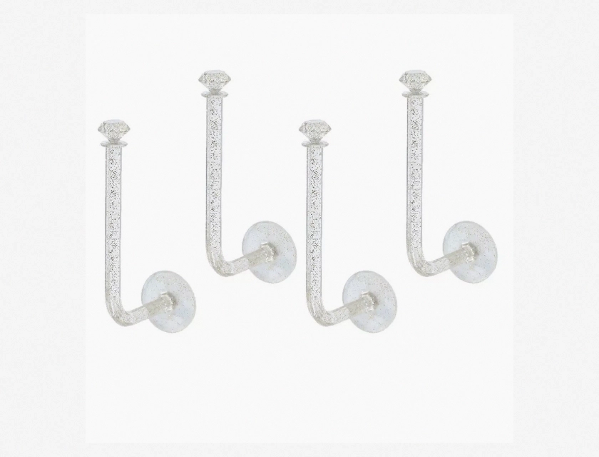 4 Piece Decorative Hanger for Headbands and Sink Sponge Holder – Organizer for Headbands, Sink Sponges, and More