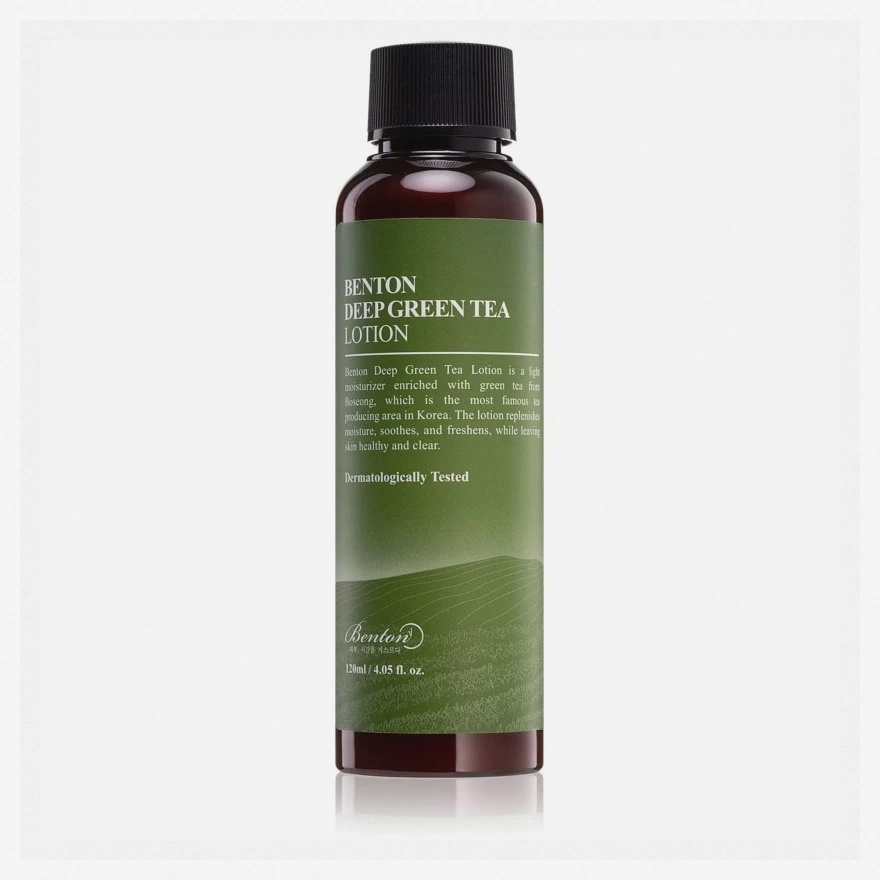 Benton Deep Green Tea Lotion 120 ml Hydrating Moisturizer for Face and Body