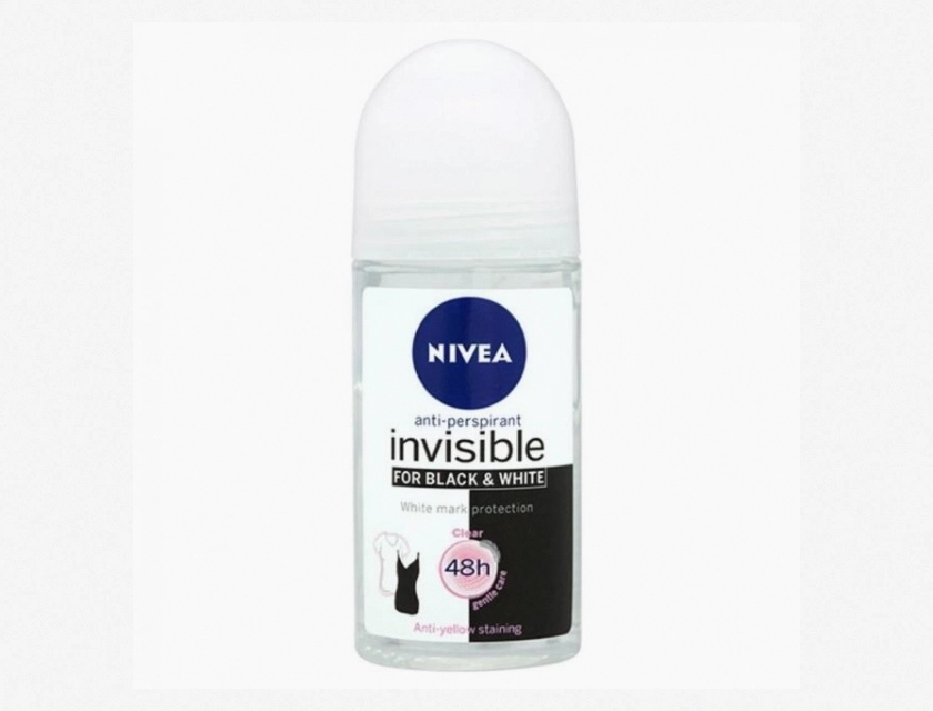 Nivea Invisible for Black & White Clear Roll-On Deodorant, 48 Hour Protection