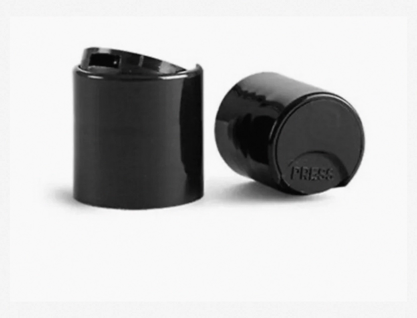 Black Disc Dispensing Push Smooth Bottle Cap Top 24/410 50 Pack