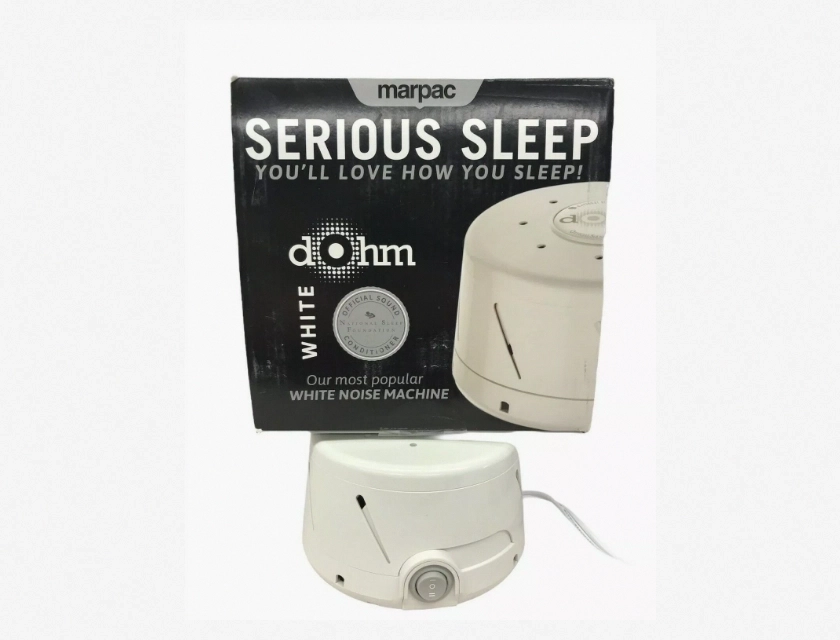 Marpac Dohm White Noise Machine for Sleeping, Sound Machine with Fan, 6 Fan Speed Settings, Noise Cancelling, Travel Size, Beige