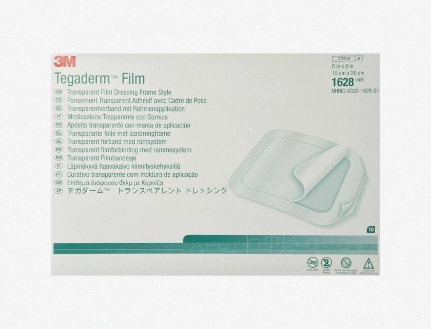 3M Tegaderm Transparent Dressing, Frame Style, 6 x 8 Inches, Box of 10