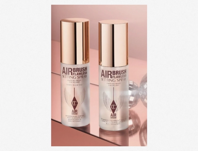 Charlotte Tilbury Airbrush Flawless Setting Spray Duo Mini, Long-Lasting Makeup Setting Spray