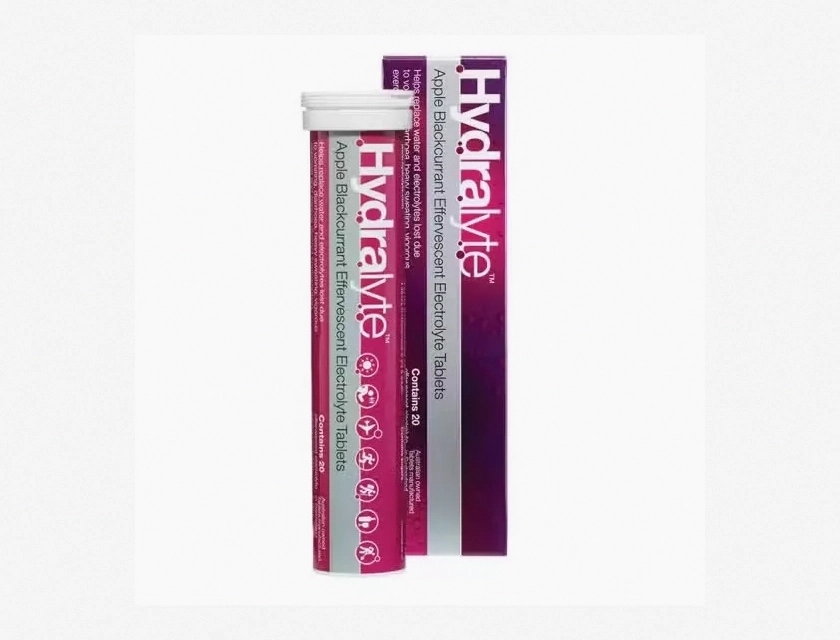 Hydralyte Effervescent Electrolyte Tablets, Blackcurrant & Apple, 20 Count
