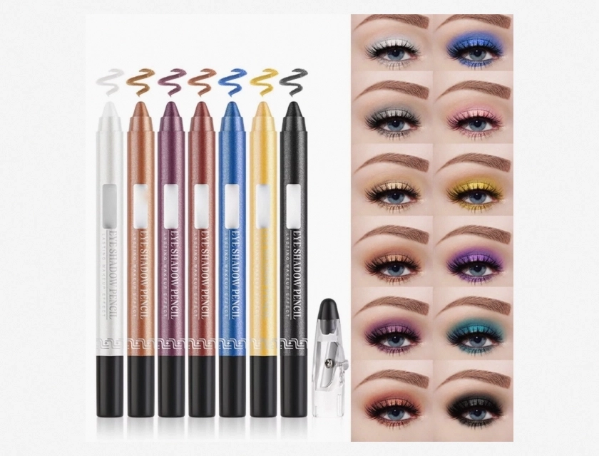 Eye Shadow Pen Eyeliner Stick, Glitter Eyeshadow Stick for Easy Application, Long-Lasting Shimmer Eye Makeup