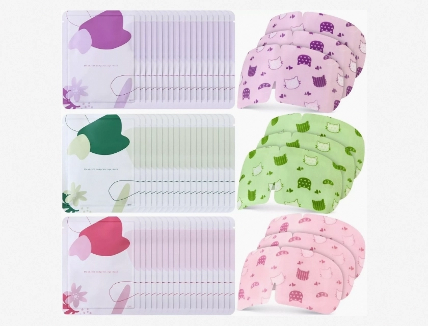 Disposable Heated Eye Mask for Dry Eyes, Self Heating Steam Eye Mask – 96 Pack