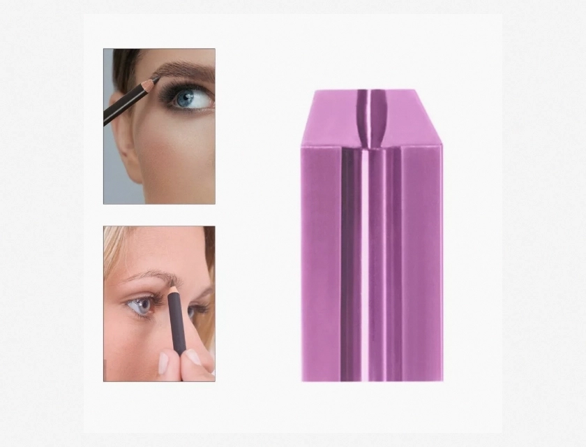Eyebrow Pencil Sharpener, Portable Dual-Hole Sharpener for Eyebrow and Eyeliner Pencils, Precision Sharpening Tool for Makeup