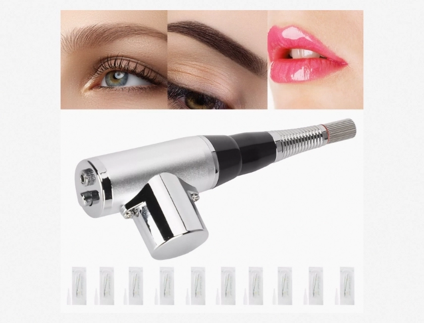 Portable Eyebrow and Eyeliner Tattoo Machine, US Plug, Professional Permanent Makeup Pen for Microblading, Precision Beauty Tool