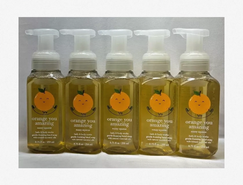 Bath & Body Works Sunny Squeeze Gentle Foaming Hand Soap, 80.75 fl oz (5-Pack)