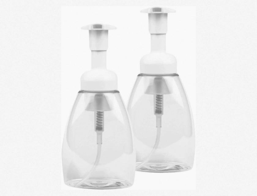 Foaming Liquid Hand Soap Pump Dispenser – Oval Shape Plastic PET Bottle, 8 Oz