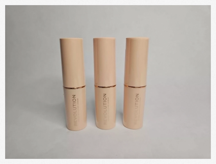 Makeup Revolution Fast Base Stick Foundation F8 3 Pack Long-Lasting Full Coverage Concealer Foundation Stick