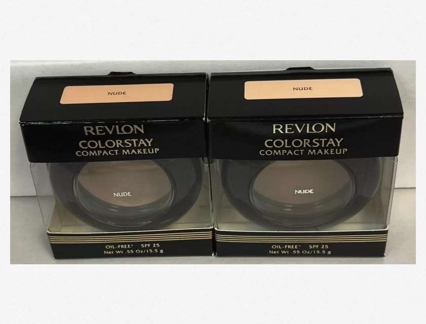 Revlon ColorStay Oil-Free Compact Makeup, Nude, 0.55 oz (15.5g), 2 Count