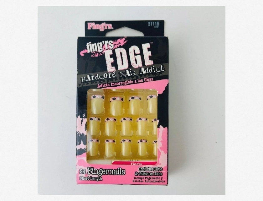 FingRs Edge Hardcore Nail Addict 31115 French Tips with Pink Black White
