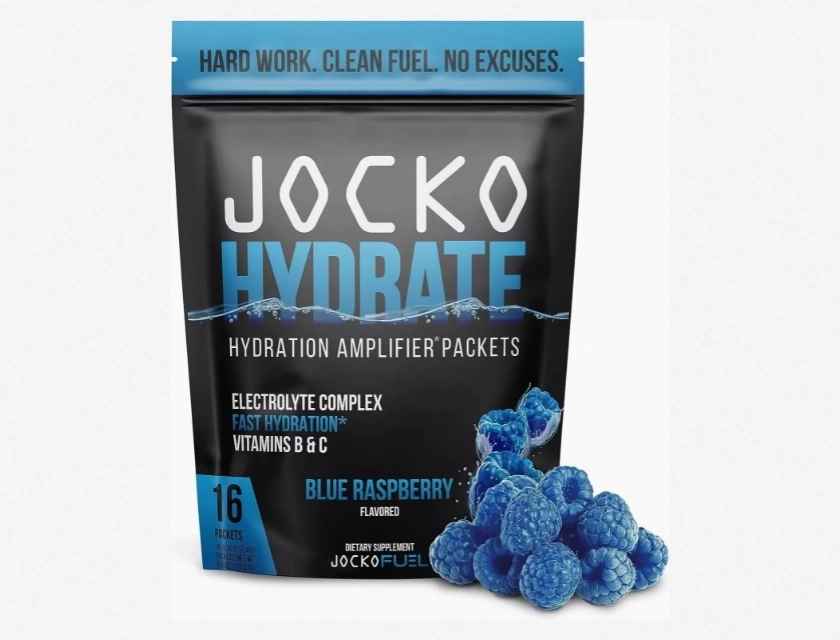 Jocko Fuel Hydrate Electrolyte and Vitamin Powder, 16 Packets, 2 Flavors
