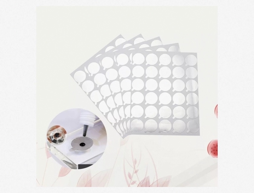 300-Piece Eyelash Glue Gaskets for Professional Lash Extensions, Adhesive Seals for Lash Trays