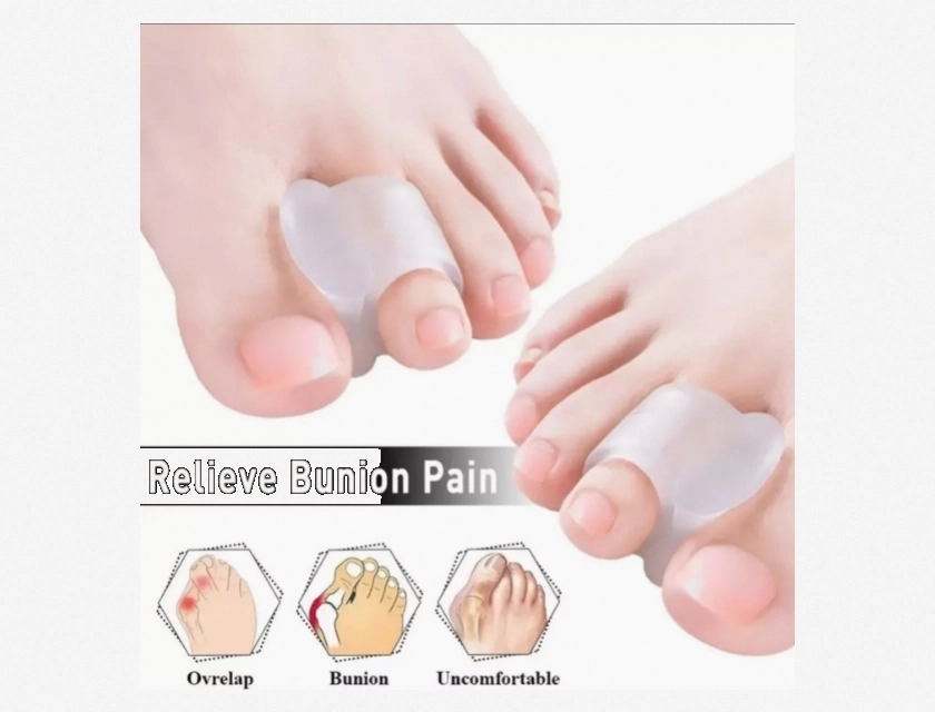 Silicone Toe Separators Gel for Bunion Support and Relief, Purple, 2 Pairs