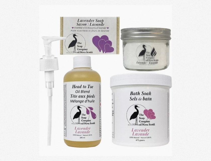 Lavender Spa Gift Pack for Women – Relaxation Gift Set with Bath Salts, Candle, and Body Lotion