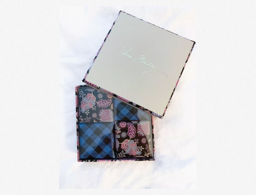 Vera Bradley Alpine Floral Soap Gift Set Box, 4 Count, Scented Soap Bars