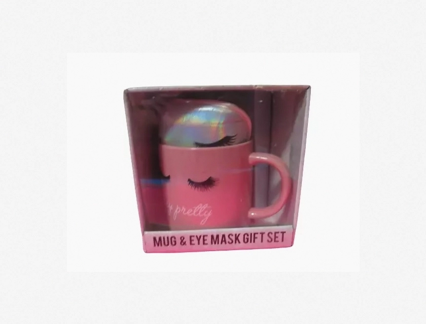 Oversized Pink Mug and Eye Mask Gift Set – Hey Pretty in Gift Box