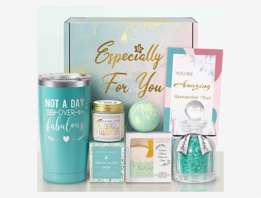 Spa Gift Basket Set for Women Relaxing Birthday Present Unique Gift Idea