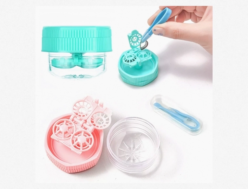 Cute 2 Pack Cartoon Portable Glasses Travel Storage Case