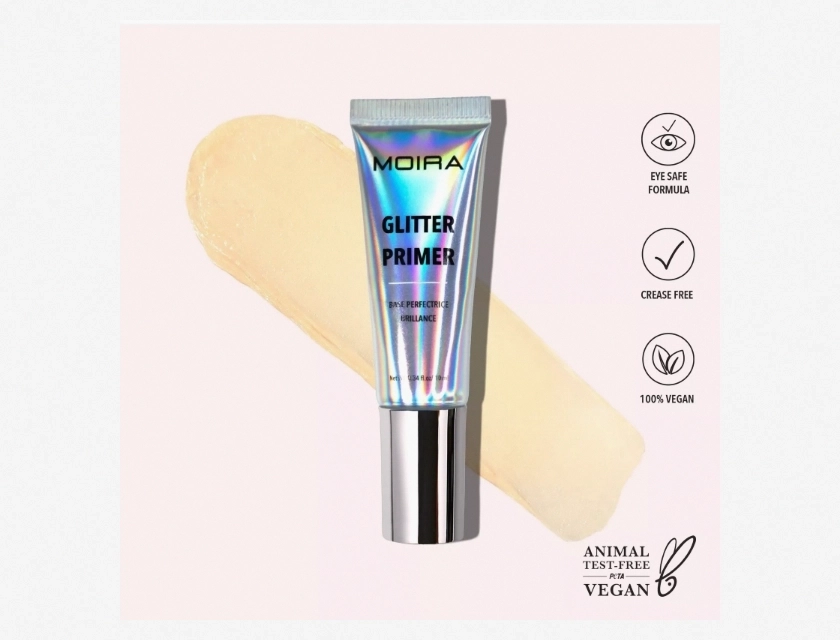 Moira Beauty Glitter Primer for Long-Lasting Sparkle Eye Makeup, Vegan and Cruelty-Free