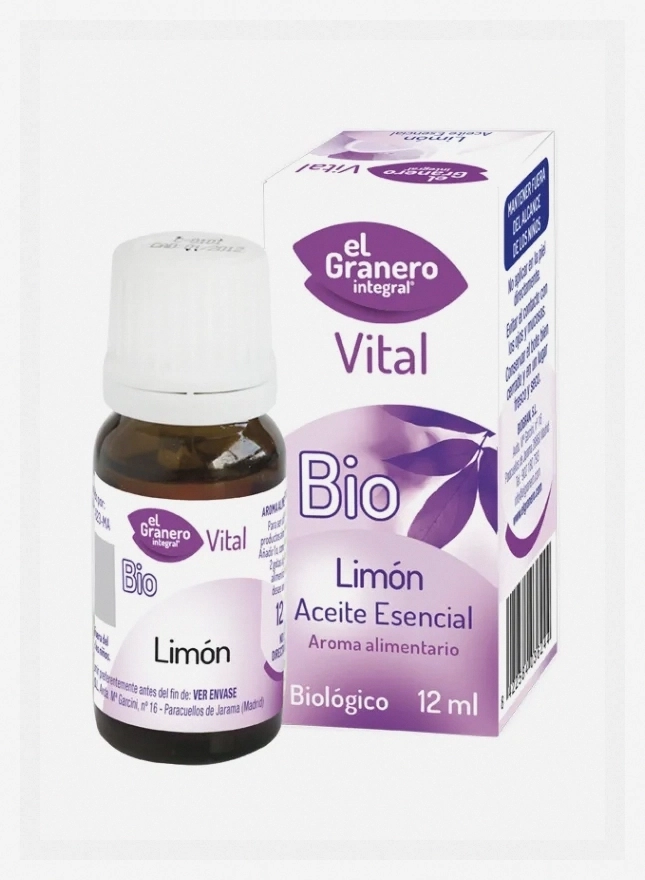 Granero Organic Lemon Essential Oil 12ml – Pure Aromatherapy Oil for Diffuser, Massage, and Skin Care