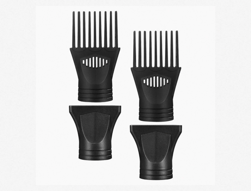 Hair Dryer Accessories Set 4 Piece Detangling Comb Concentrator Nozzle Attachments