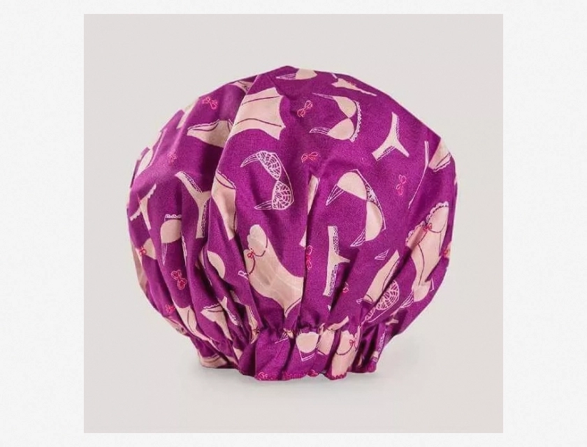 Bouffant Shower Cap for Women and Men, Reusable Waterproof Hair Cap with Elastic Band, Soft Lining for Long Hair, Large Size