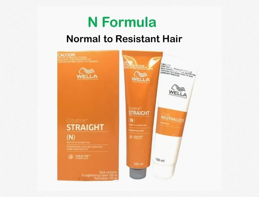 Wella Resistant Hair Straightening Cream for Normal Hair 2 Pack 100 ml Each