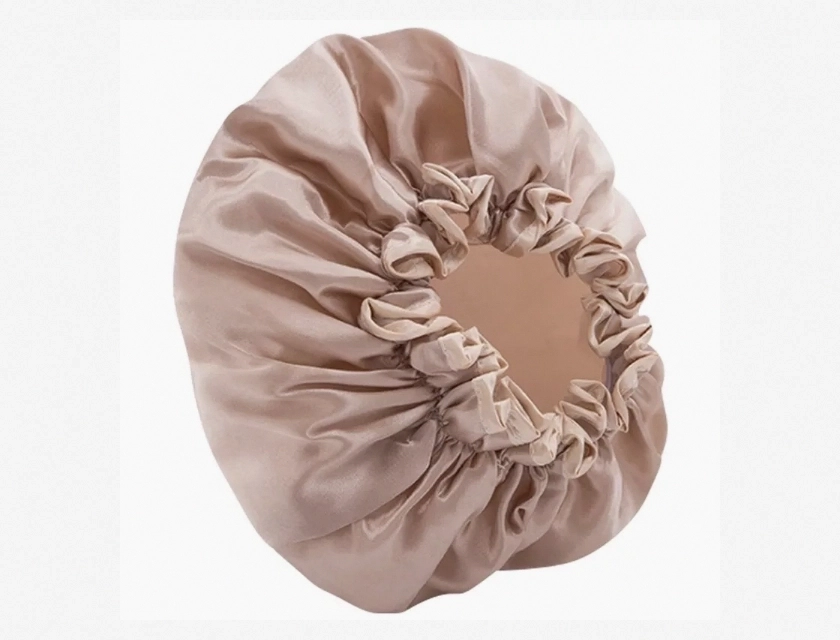 Women’s Long Hair Shower Cap – Double Layer Dry Hair Cover – Black 2-Pack