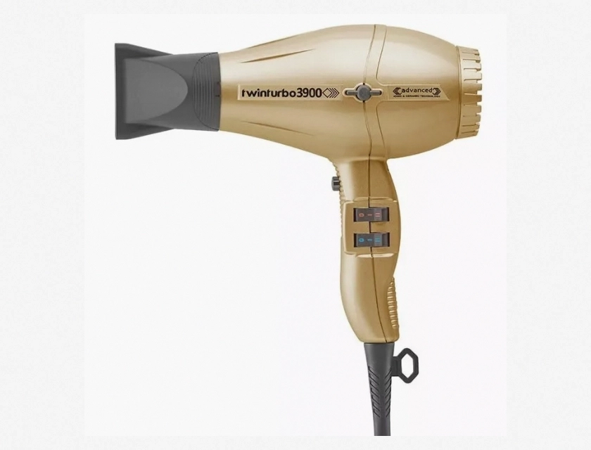 Turbo Power TwinTurbo 3900 Advanced Ionic Hair Dryer, Gold – Professional Salon Quality Fast Drying