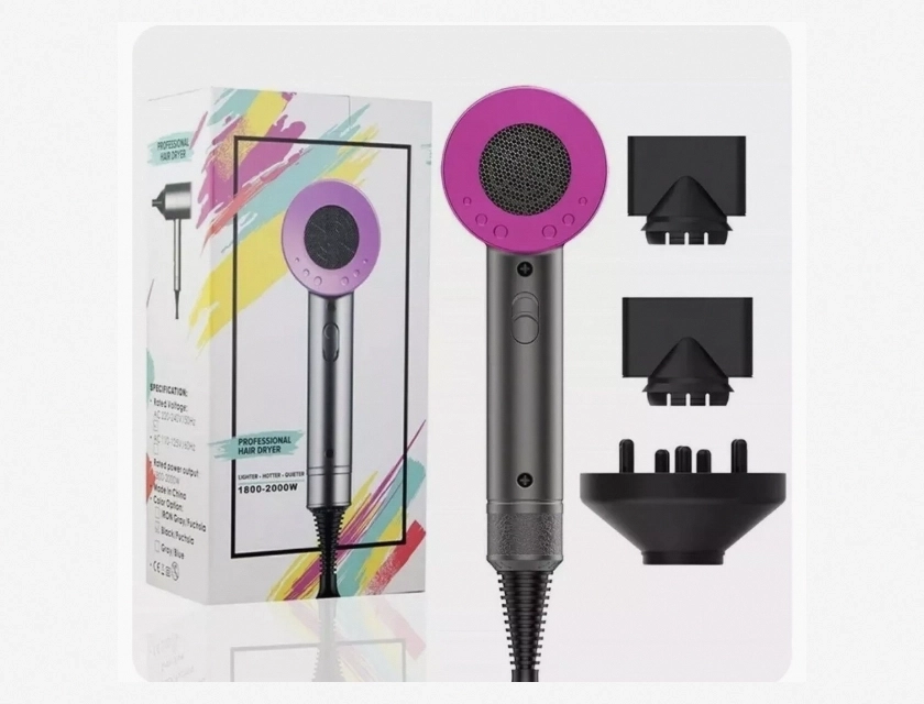 1800W Ionic Hair Dryer with Powerful AC Motor and Ceramic Technology for Fast Drying and Frizz-Free Hair