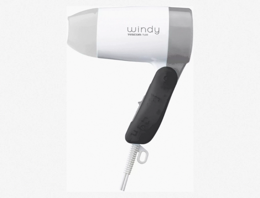 Tescom Windy Hair Dryer TU20-H, Gray, Japan Imported, High-Performance Blow Dryer for Fast Drying
