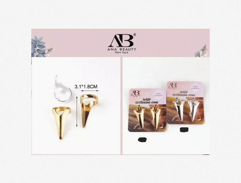 Hair Sectioning Ring for Professional Styling, Salon Hair Cutting Tool, Adjustable Silicone Ring for Sectioning Hair